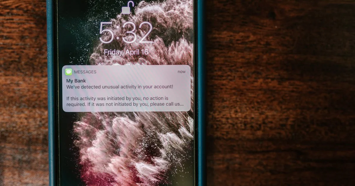 スマートフォンの通知